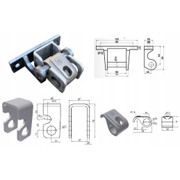 Lower hinge, lower opening of the tipper, diameter 20