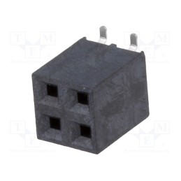 2 pcs x NINIGI - ZL264-4DG - Socket, pin strips, female, PIN: 4, vertical, 2.54mm, SMT, 2x2