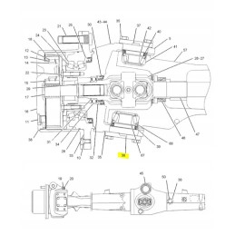 Lower steering pin cat dig lad 1307026 cva