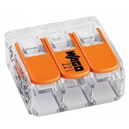 Connection clamp 3x0 2 4mm2 transparent orange