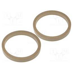 1 set x 4CARMEDIA - Spacer ring, MDF, 165mm, Subaru, impregnated,varnished, 2pcs.