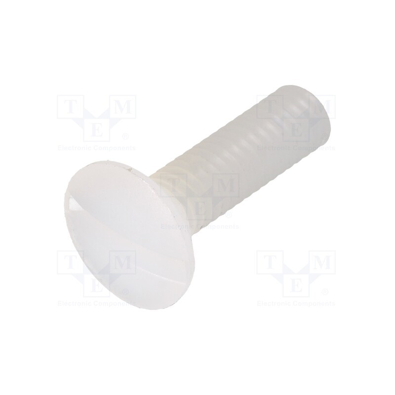 10 pcs x DREMEC - 8G203M4X15 - Screw, M4x15, 0.7, Head: countersunk, slotted, 1,3mm, polyamide