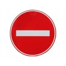 No entry sticker 16cm no driving sign