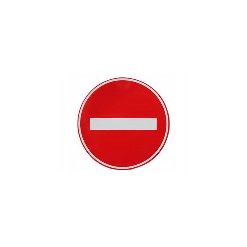 No entry sticker 16cm no driving sign