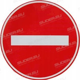 No entry sticker 16cm no driving sign