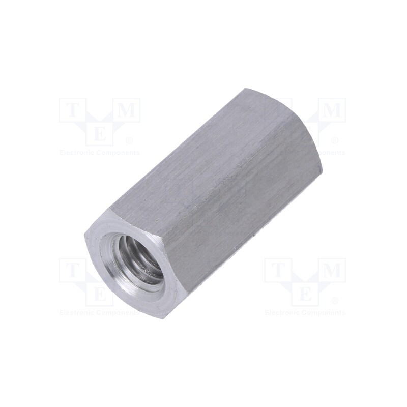 10 pcs x DREMEC - 139X20 - Screwed spacer sleeve, 20mm, Int.thread: M6, hexagonal, aluminium