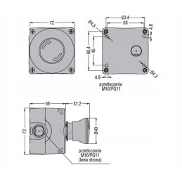 DRC cassette with button lpcb6344, 1xnc stop system