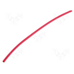 1 pcg x HELLERMANNTYTON - 308-30311 - Heat shrink sleeve, 3: 1, 3mm, L: 200mm, red, 10pcs.