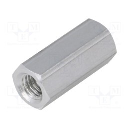 10 pcs x DREMEC - 138X18 - Screwed spacer sleeve, 18mm, Int.thread: M5, hexagonal, aluminium