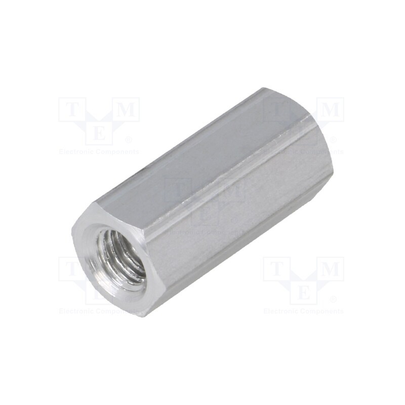 10 pcs x DREMEC - 138X18 - Screwed spacer sleeve, 18mm, Int.thread: M5, hexagonal, aluminium