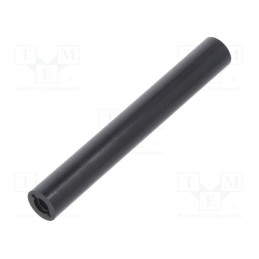 10 pcs x DREMEC - 187RDX60 - Spacer sleeve, cylindrical, polyamide, M4, L: 60mm, Øout: 8mm, black