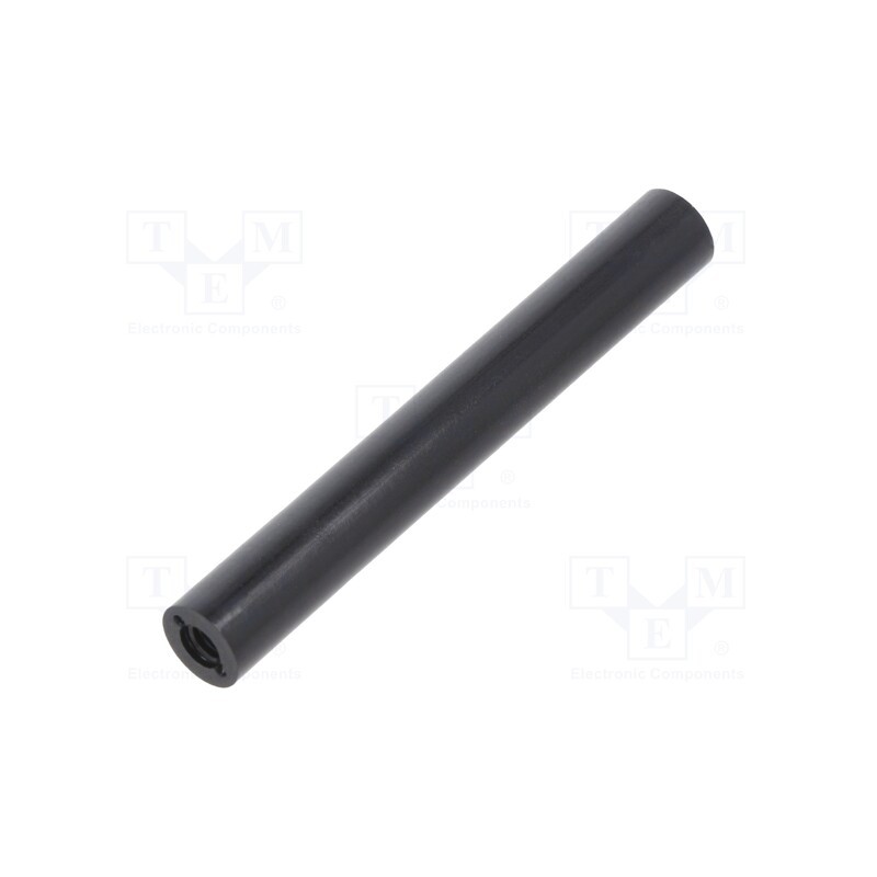 10 pcs x DREMEC - 187RDX60 - Spacer sleeve, cylindrical, polyamide, M4, L: 60mm, Øout: 8mm, black