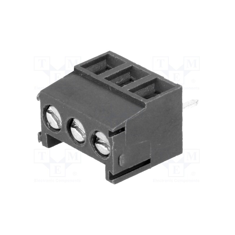 2 pcs x NINIGI - TB-3.5-P-3P-GY - PCB terminal block, angled 90°, 3.5mm, ways: 3, on PCBs, 1mm2, 12A