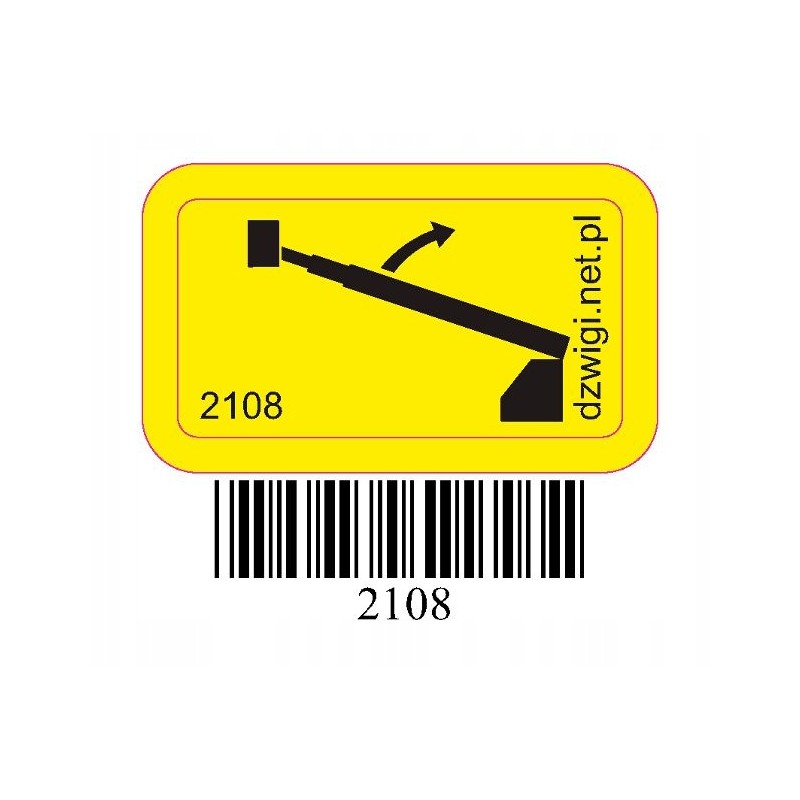 Pictogram raising the main arm