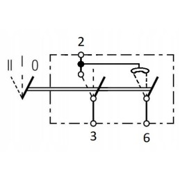 Two-position switch off on on 3 pin 444080