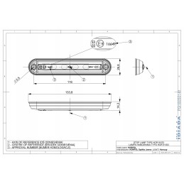 LED brake light lamp