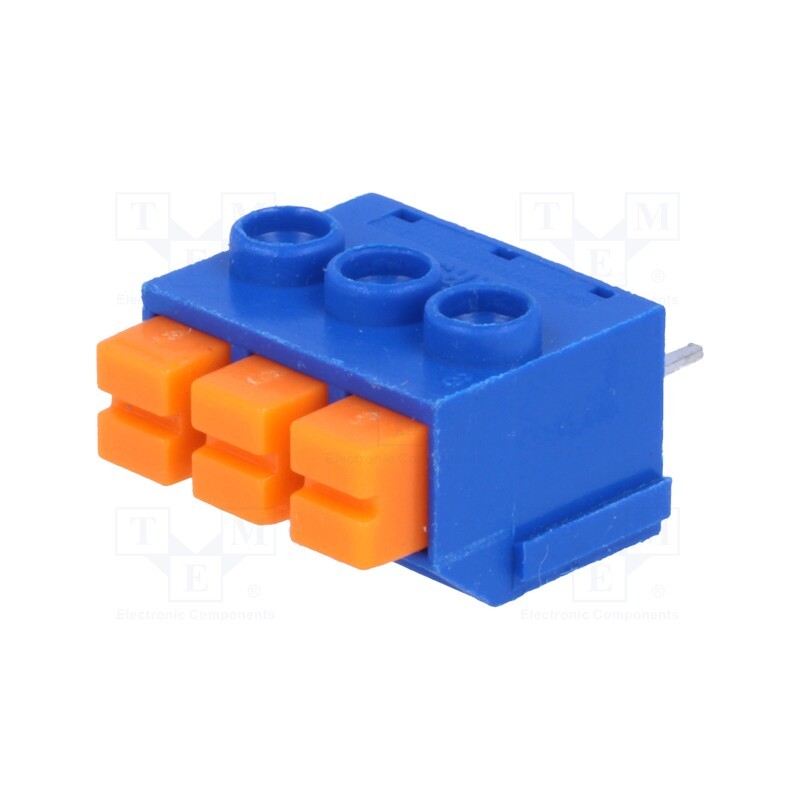 2 pcs x NINIGI - TB-5.0-P-3P-SPR - PCB terminal block, angled 90°, 5mm, ways: 3, on PCBs, 22AWG÷16AWG