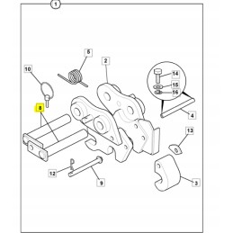 JCB quick coupler pin for mini excavators 203x25