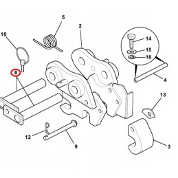 JCB quick coupler pin for mini excavators 203x25