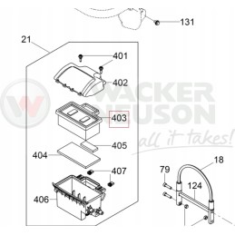 Main air filter Wacker bs50 bs60 original