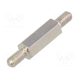 10 pcs x DREMEC - 423X12 - Screwed spacer sleeve, 12mm, Ext.thread: M3, hexagonal, steel