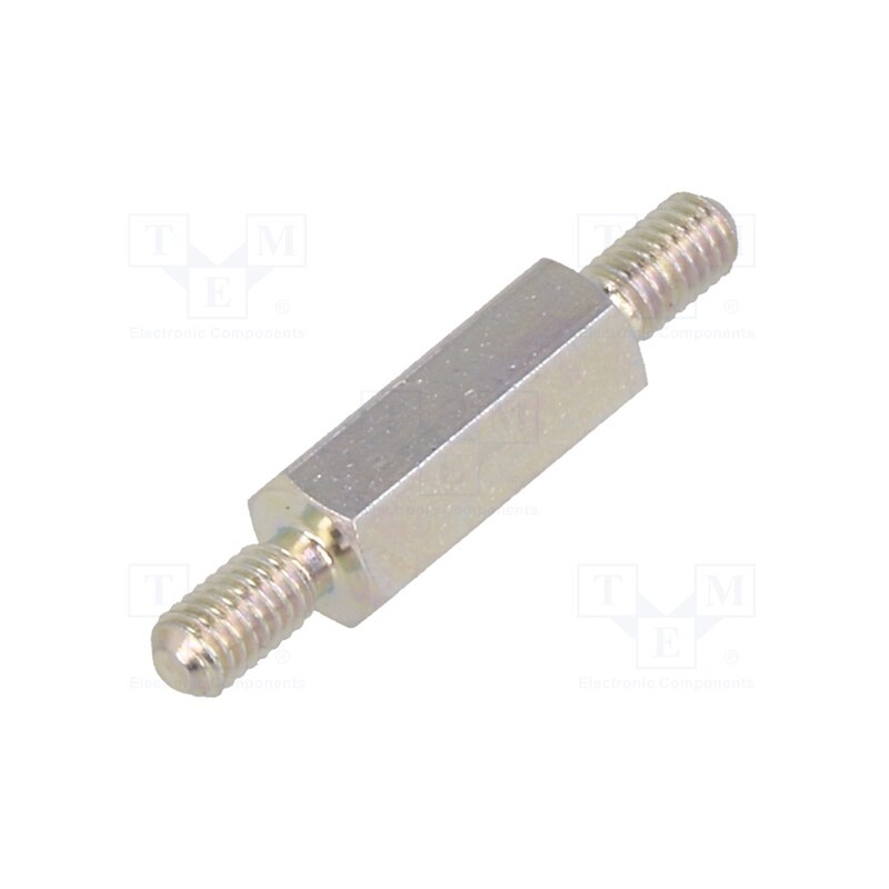 10 pcs x DREMEC - 423X12 - Screwed spacer sleeve, 12mm, Ext.thread: M3, hexagonal, steel