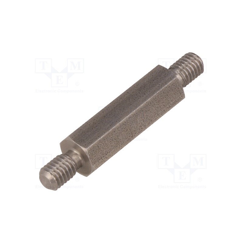 10 pcs x DREMEC - 448X25 - Screwed spacer sleeve, 25mm, Ext.thread: M5, hexagonal
