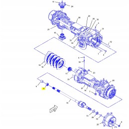 Long shaft seal for backhoe loaders