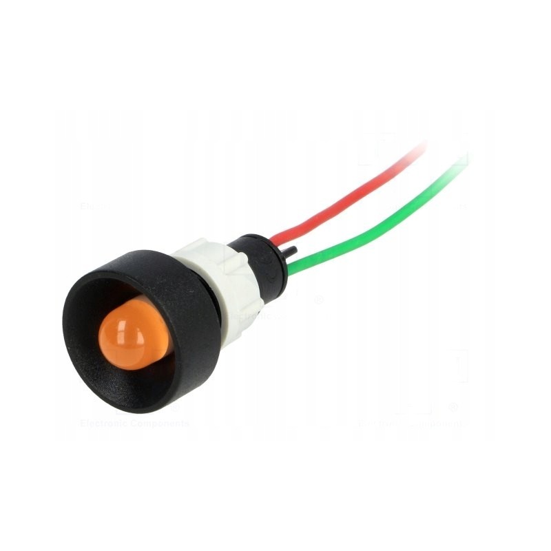 Concave orange LED indicator