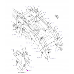 Pin in lifting the front arm cat