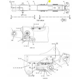 Arm pin cva backhoe loader cat