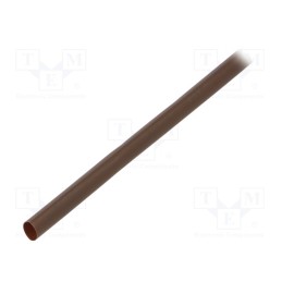 1 pcs x 3M - 7000099247 - Heat shrink sleeve, thin walled, 3: 1, 6mm, L: 1m, brown, GTI 3000
