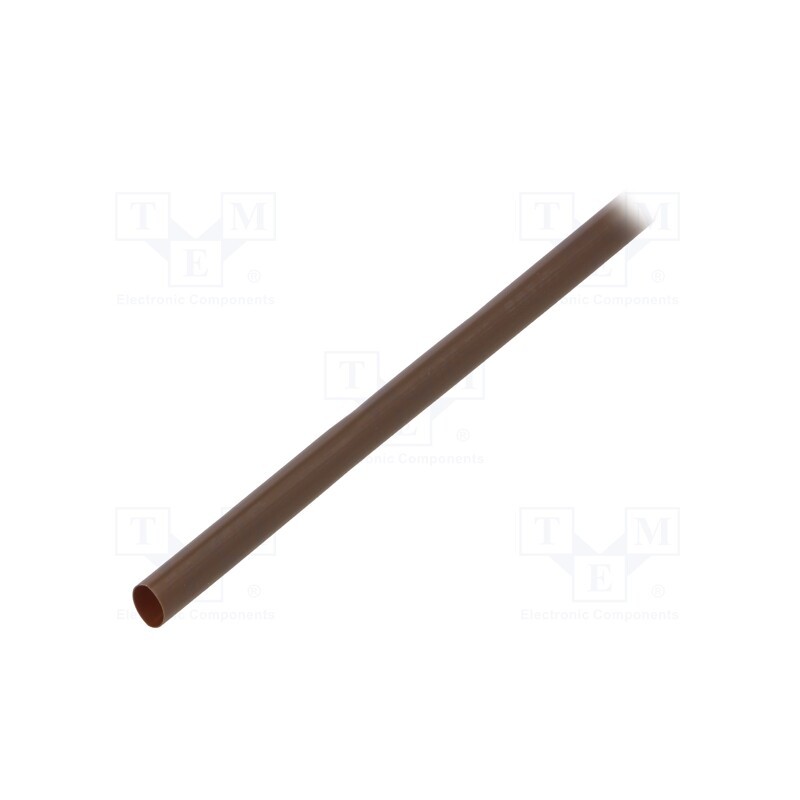 1 pcs x 3M - 7000099247 - Heat shrink sleeve, thin walled, 3: 1, 6mm, L: 1m, brown, GTI 3000