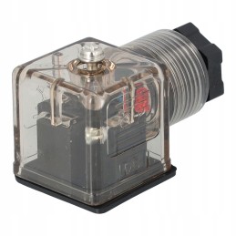 Din coil plug with led 12 24 vdc