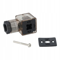 Din coil plug with led 12 24 vdc