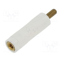 10 pcs x DREMEC - 2182X20 - Insulating sleeve, Int.thread: M2,5, L: 20mm, UL94V-2, Body: white