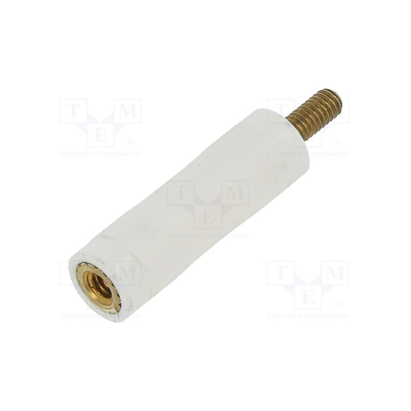10 pcs x DREMEC - 2182X20 - Insulating sleeve, Int.thread: M2,5, L: 20mm, UL94V-2, Body: white