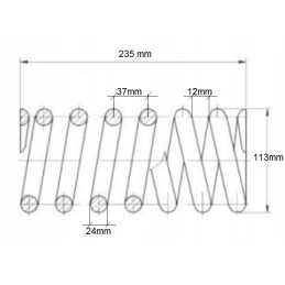 Spring for crusher, vibrator, sorter, etc