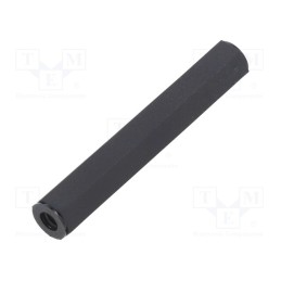 10 pcs x DREMEC - 187X65 - Screwed spacer sleeve, hexagonal, polyamide, M4, L: 65mm, black