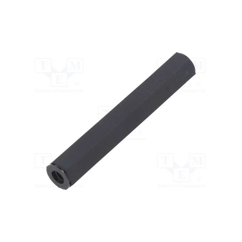 10 pcs x DREMEC - 187X65 - Screwed spacer sleeve, hexagonal, polyamide, M4, L: 65mm, black