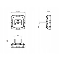 Combination front lamp with 2 tractor functions