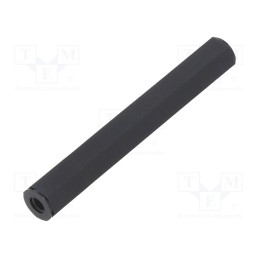 10 pcs x DREMEC - 187X60 - Screwed spacer sleeve, hexagonal, polyamide, M4, L: 60mm, black