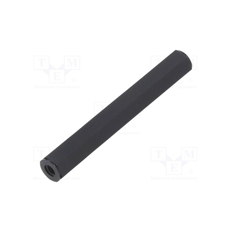 10 pcs x DREMEC - 187X60 - Screwed spacer sleeve, hexagonal, polyamide, M4, L: 60mm, black