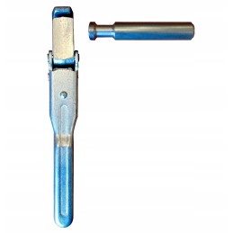 Side lock, bottom opening, straight pin