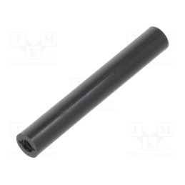 10 pcs x DREMEC - 187RDX55 - Spacer sleeve, cylindrical, polyamide, M4, L: 55mm, Øout: 8mm, black