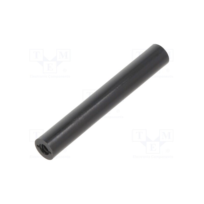 10 pcs x DREMEC - 187RDX55 - Spacer sleeve, cylindrical, polyamide, M4, L: 55mm, Øout: 8mm, black