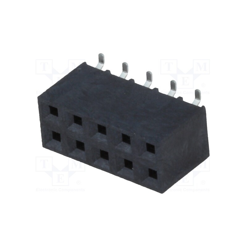 2 pcs x NINIGI - ZL264-10DG - Socket, pin strips, female, PIN: 10, vertical, 2.54mm, SMT, 2x5