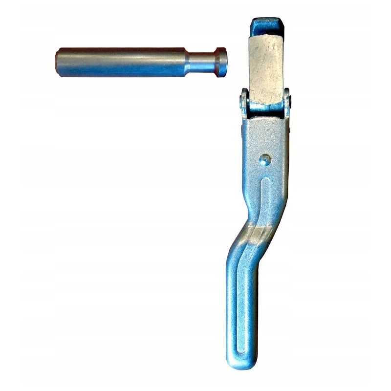 Side lock, bottom opening, left pin