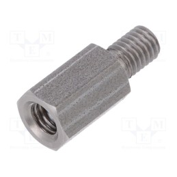 10 pcs x DREMEC - 248X12 - Screwed spacer sleeve, 12mm, Int.thread: M5, Ext.thread: M5
