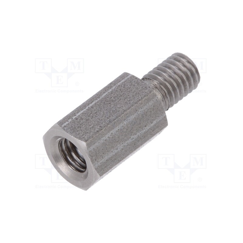 10 pcs x DREMEC - 248X12 - Screwed spacer sleeve, 12mm, Int.thread: M5, Ext.thread: M5